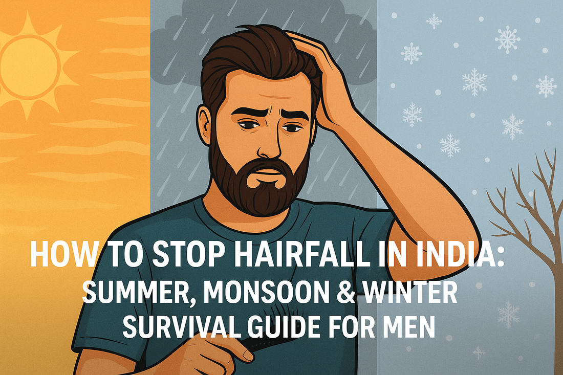 How to Stop Hairfall in India: Summer, Monsoon & Winter Survival Guide for Men