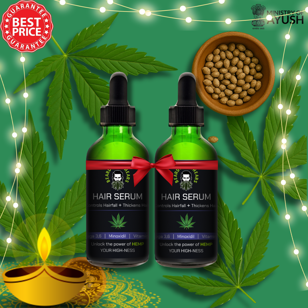 Buy 1 Get 1 Free - Minoxidil + Hemp Hair Growth Serum | Boosting Hair Growth And Controls Hair Fall - 30ml + 30ml FREE