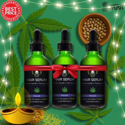Minoxidil + Hemp Hair Growth Serum x 3 | Boosting Hair Growth And Controls Hair Fall