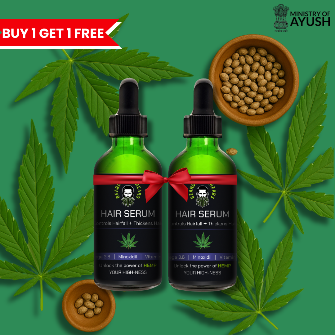 Buy 1 Get 1 Free - Minoxidil + Hemp Hair Growth Serum | Boosting Hair Growth And Controls Hair Fall - 30ml + 30ml FREE