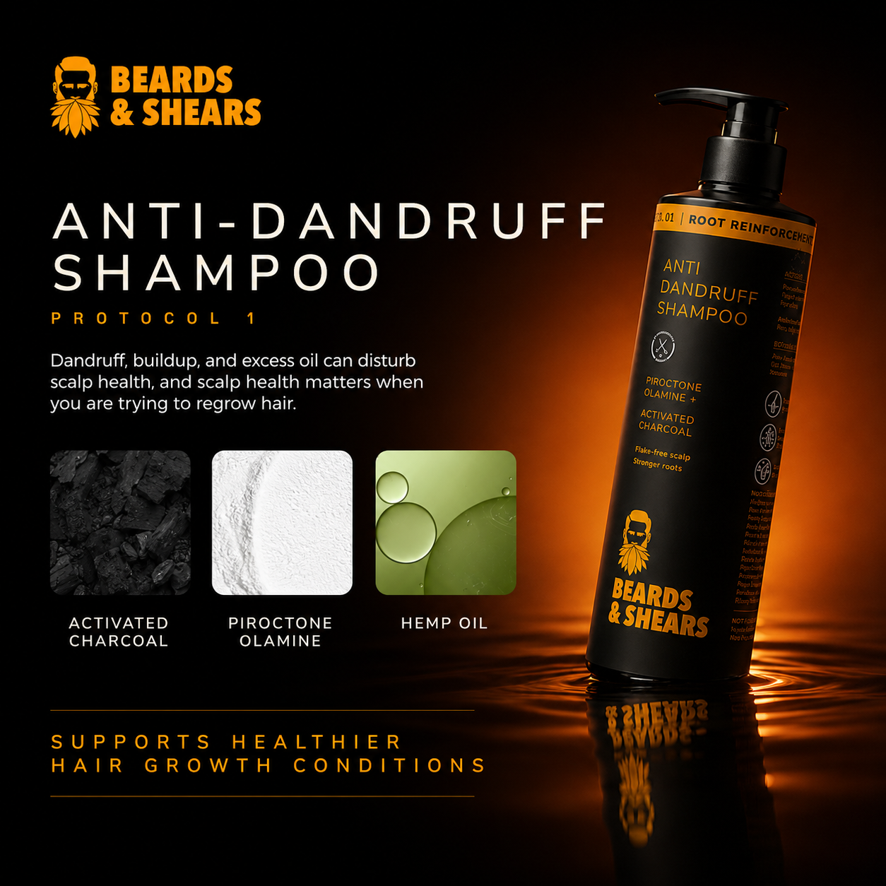 Anti Dandruff Shampoo | Piroctone Olamine | 250ML