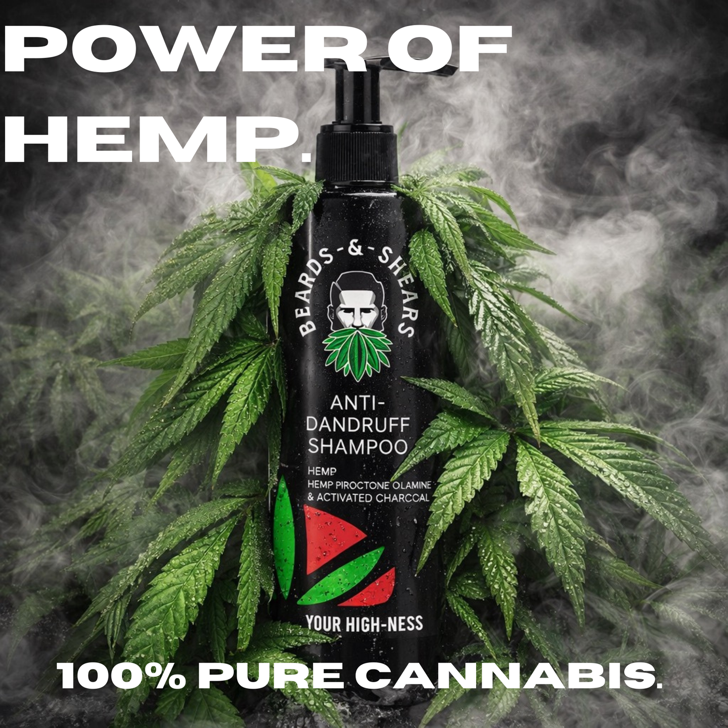 Anti Dandruff Shampoo 250ml | Contains Piroctone Olamine, Activated Charcoal & Hemp Seed Oil