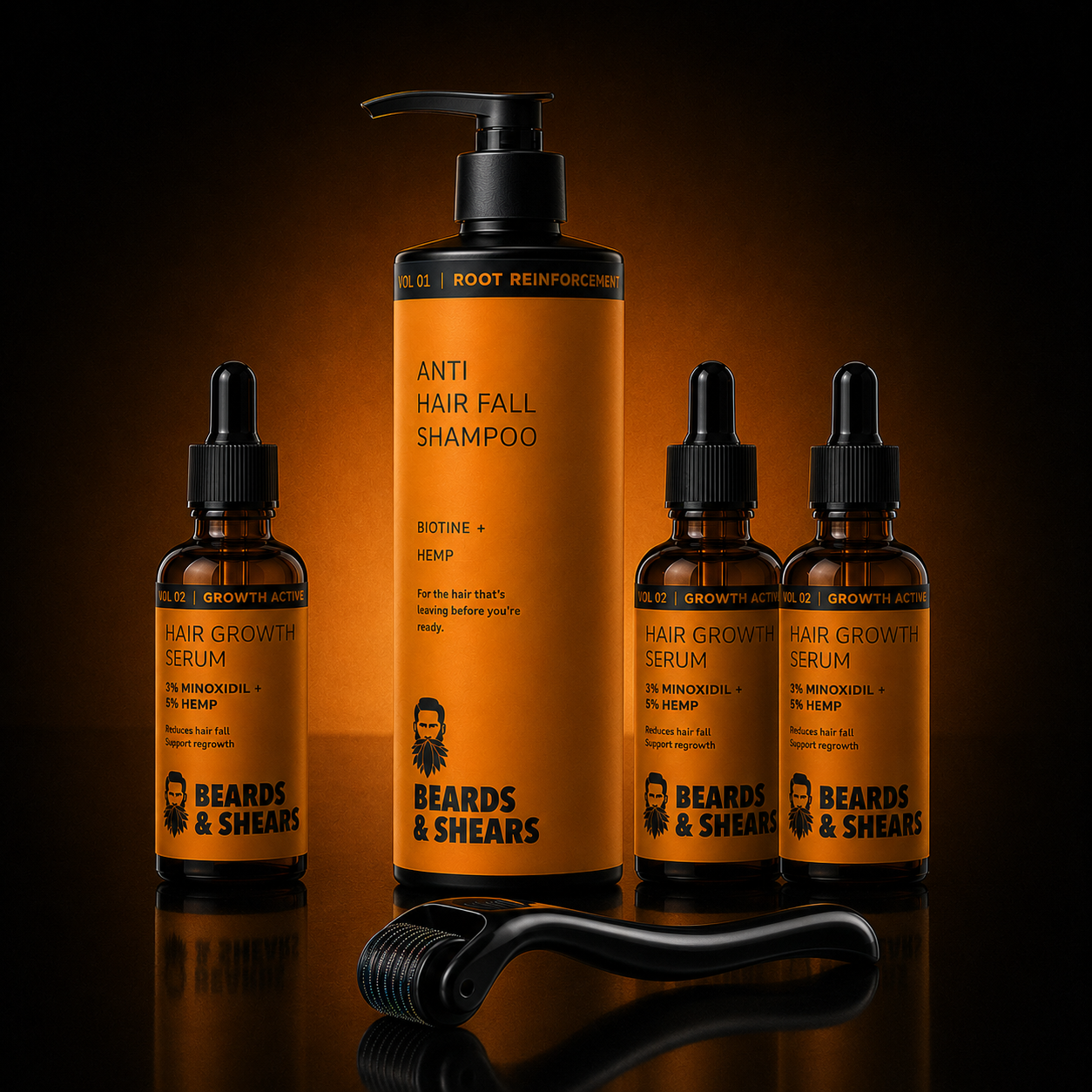 Hair Fall Control Combo for Men | Hemp Shampoo + Hair Growth Serum | Complete Hair Care Routine