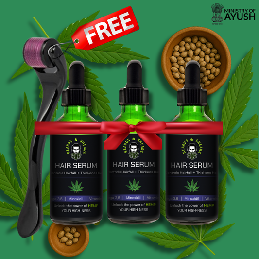 Minoxidil + Hemp Hair Growth Serum x 3 | Boosting Hair Growth And Controls Hair Fall