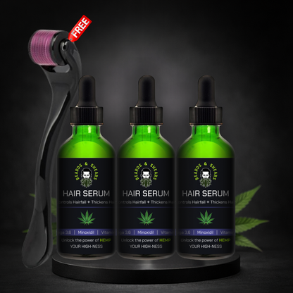 Hair Growth Serum for Men | Minoxidil Hair Regrowth Treatment | Controls Hair Fall | Hemp & Ayurvedic Herbs | 30ml