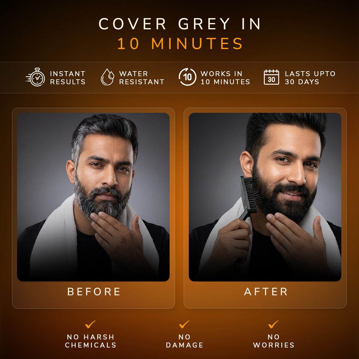 Instant Hair Color For Beard & Scalp | Last 30 Days