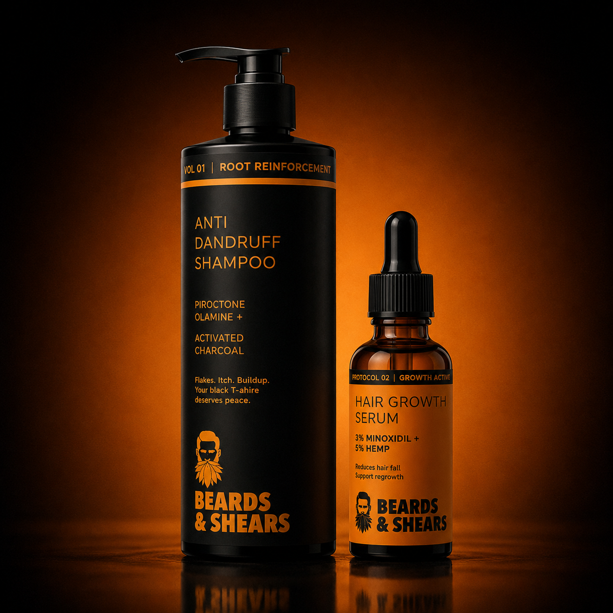 Anti Dandruff & Hair Growth Combo | Piroctone Olamine Shampoo + Minoxidil Hair Serum