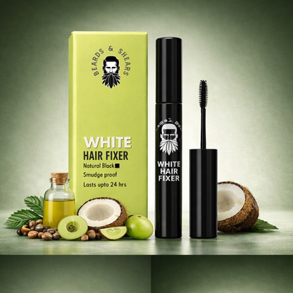 Instant White Hair Fix Stick for Men | Beard + Head Grey Coverage in 10 Seconds