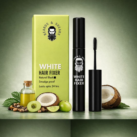 Instant White Hair Fix Stick for Men | Beard + Head Grey Coverage in 10 Seconds